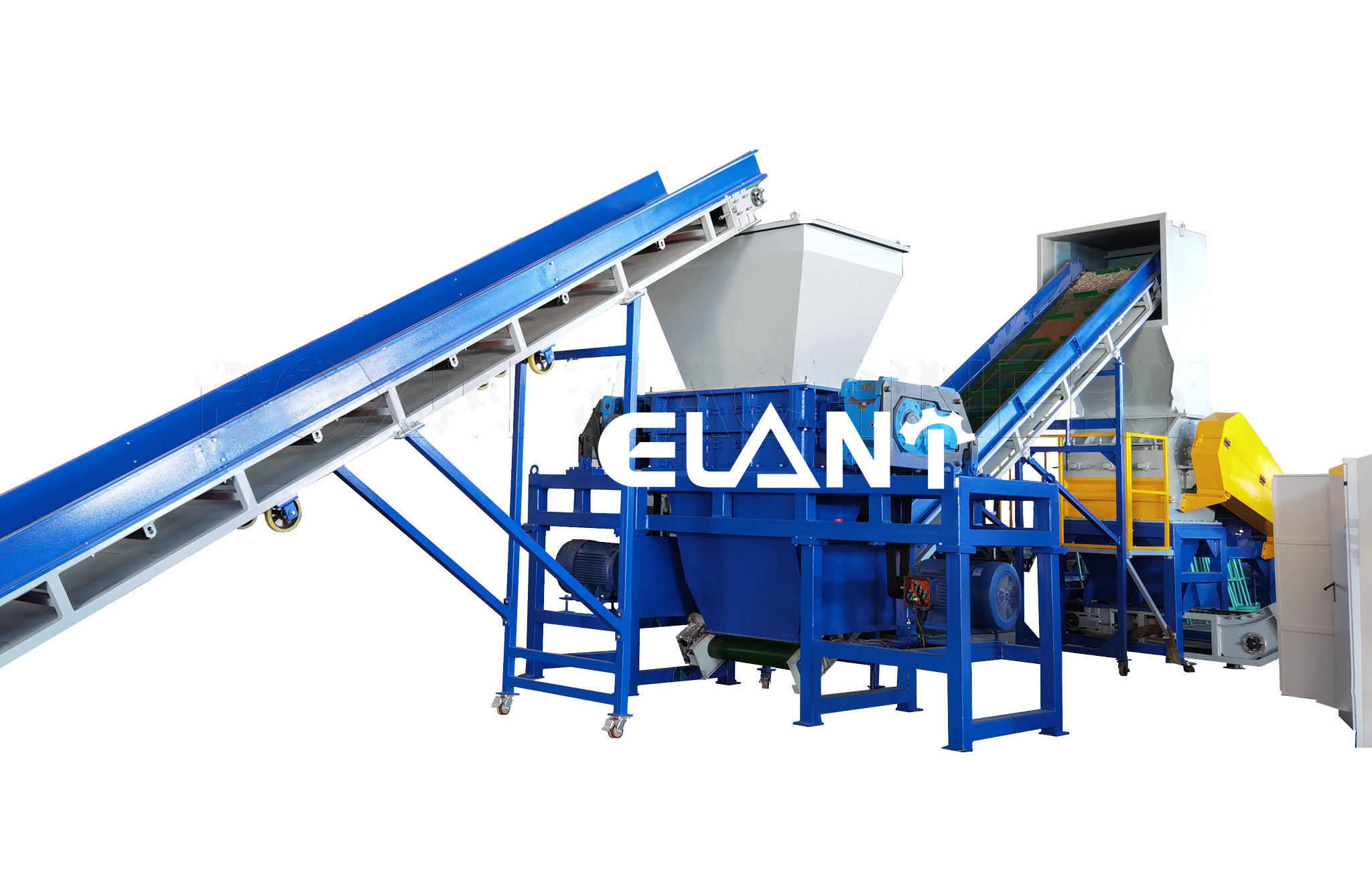 Double Shaft Shredder Machine Plastic Soft Film Products Recycling